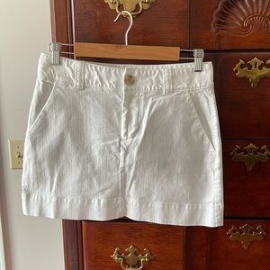 GAP white denim mini skirt
